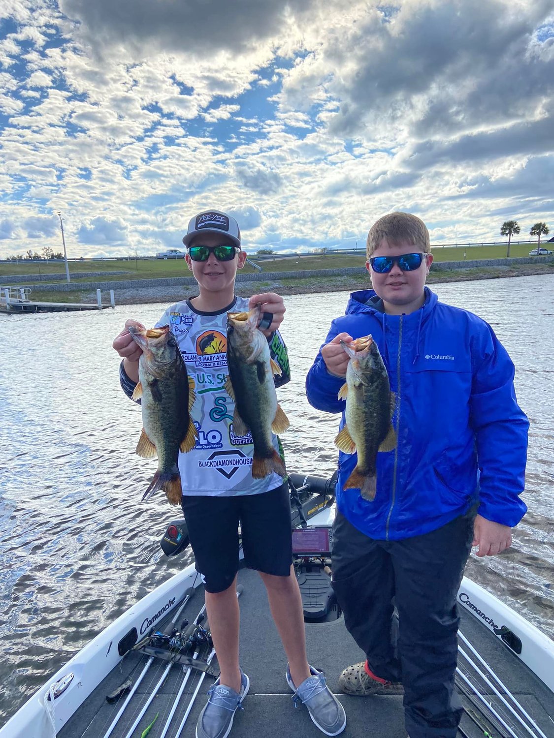 Junior anglers Bryson Stewart and Colton
Griffin